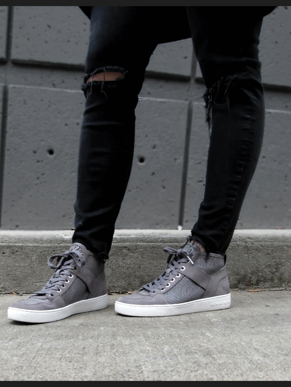 Michael Kors Gray High-Top Sneakers